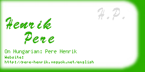 henrik pere business card